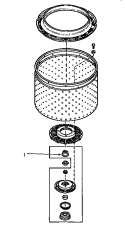 TRANSMISSION TUBE SEAL (CHANGE) Diagram and Parts List for AA6421  Amana Washer