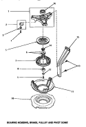 BRG HSG / BRAKE / PULLEY & PIVOT DOME Diagram and Parts List for AA6421  Amana Washer