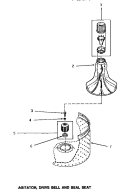 AGITATOR, DRIVE BELL & SEAL SEAT Diagram and Parts List for AA5421  Amana Washer