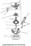 BRG HSG / BRAKE / PULLEY & PIVOT DOME Diagram and Parts List for AA5421  Amana Washer