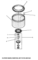 CLOTHES GUARD / WASHTUB / LINT FILTER & HUB Diagram and Parts List for AA3410  Amana Washer