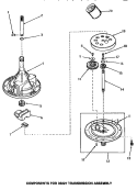 33227 TRANSMISSION ASSY COMPONENTS Diagram and Parts List for AA3410  Amana Washer