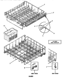 RACKS Diagram and Parts List for DL5700  Speed Queen Dishwasher