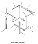 KITCHEN CONSOLE BASE CABINET Diagram and Parts List for DL5600  Speed Queen Dishwasher