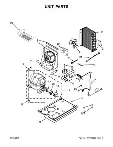 Unit Parts Diagram and Parts List for JIM158XYCX2  Jenn-Air Ice Maker