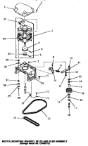 MOTOR, MTG BRACKET, BELTS & IDLER ASSY Diagram and Parts List for HA3001  Amana Washer