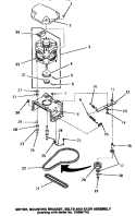 MOTOR, MTG BRACKET, BELTS & IDLER ASSY Diagram and Parts List for HA3001  Amana Washer