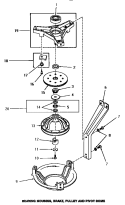 BRG HSG / BRAKE / PULLEY & PIVOT DOME Diagram and Parts List for HA3001  Amana Washer