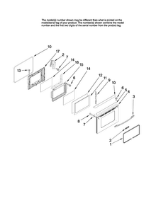 Lower Door Parts Diagram and Parts List for MGR6751BDS18  Maytag Range