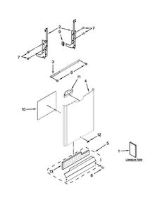 Door And Panel Parts Diagram and Parts List for MDBH949PAM4  Maytag Dishwasher