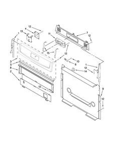 Control Panel Parts Diagram and Parts List for AGR5844VDS5  Amana Range
