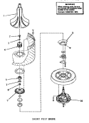 SHORT POST DRIVE (ADDITION) Diagram and Parts List for HA4020  Amana Washer
