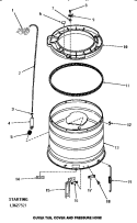 OUTER TUB, COVER & PRESSURE HOSE Diagram and Parts List for HA4020  Amana Washer