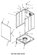 FRONT PANEL, CABINET & BASE Diagram and Parts List for HA4020  Amana Washer