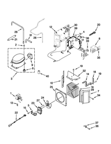 Upper Unit Parts Diagram and Parts List for JS48NXFXDW01  Jenn-Air Refrigerator