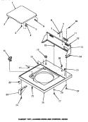 CABINET TOP, LOADING DOOR & CONTROL HOOD Diagram and Parts List for HA2010  Amana Washer