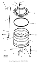 OUTER TUB, COVER & PRESSURE HOSE Diagram and Parts List for HA2010  Amana Washer