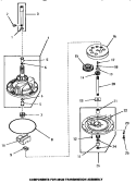 28430 TRANSMISSION ASSY COMPONENTS Diagram and Parts List for HA2010  Amana Washer