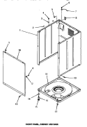 FRONT PANEL, CABINET & BASE Diagram and Parts List for HA2010  Amana Washer