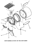FR BLKHD, AIR DUCT, FELT SEAL & CYLINDER Diagram and Parts List for NG7319  Speed Queen Dryer