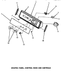 GRAPHIC PANEL, CONTROL HOOD & CONTROLS Diagram and Parts List for AE5113  Speed Queen Dryer