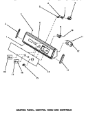 GRAPHIC PANEL, CONTROL HOOD & CONTROLS Diagram and Parts List for NG6319  Speed Queen Dryer