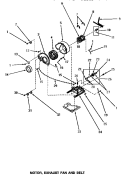MOTOR, EXHAUST FAN & BELT Diagram and Parts List for NG6319  Speed Queen Dryer