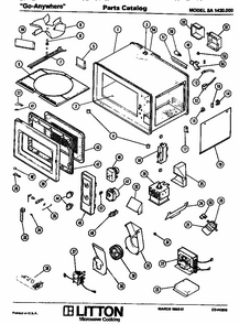 Replacement Parts Diagram and Parts List for SA1430000  Amana Microwave