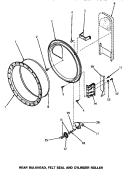 REAR BLKHD, FELT SEAL & CYLINDER ROLLER Diagram and Parts List for NE6313  Speed Queen Dryer