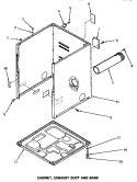 CABINET, EXHAUST DUCT & BASE Diagram and Parts List for AG4219  Speed Queen Dryer