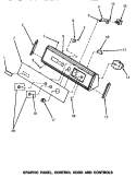 GRAPHIC PANEL, CONTROL HOOD & CONTROLS Diagram and Parts List for NE4513  Speed Queen Dryer