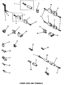 POWER CORD & TERMINALS Diagram and Parts List for AG4119  Speed Queen Dryer