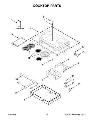 Cooktop Parts Diagram and Parts List for MEC8836HS00  Maytag Cooktop