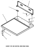 CABINET TOP & CONTROL HOOD REAR PANEL Diagram and Parts List for NE2113  Speed Queen Dryer