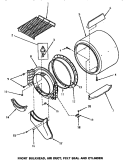 FR BLKHD, AIR DUCT, FELT SEAL & CYLINDER Diagram and Parts List for NE2113  Speed Queen Dryer