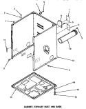 CABINET, EXHAUST DUCT & BASE Diagram and Parts List for NE2113  Speed Queen Dryer