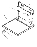 CONTROL TOP & CONTROL HOOD REAR PANEL Diagram and Parts List for AG7139  Speed Queen Dryer