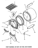 FR BLKHD, AIR DUCT, FELT SEAL & CYLINDER Diagram and Parts List for AG7139  Speed Queen Dryer