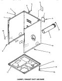CABINET, EXHAUST DUCT & BASE Diagram and Parts List for AG7139  Speed Queen Dryer