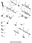 POWER CORD & TERMINALS Diagram and Parts List for AG7139  Speed Queen Dryer