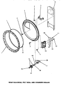 REAR BLKHD, FELT SEAL & CYLINDER ROLLER Diagram and Parts List for NE7313  Speed Queen Dryer