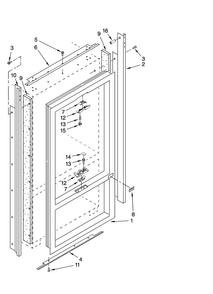 Cabinet And Breaker Trim Parts Diagram and Parts List for JF42CXFXDB00  Jenn-Air Refrigerator