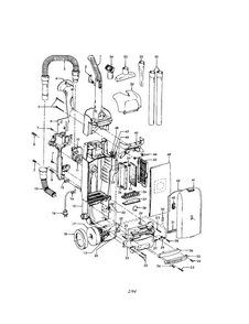 Handle/bag Housing And Cover Diagram and Parts List for U5435-940  Hoover Upright Vacuum