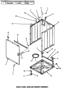 FRONT PANEL, BASE & CABINET ASSY Diagram and Parts List for AWM472W  Amana Washer