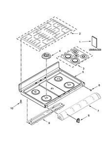 Cooktop Parts Diagram and Parts List for MGT8720DE02  Maytag Range