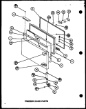 FZ DOOR PARTS Diagram and Parts List for BL20K P7812504W Amana Refrigerator