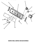 GRAPHIC PANEL, CONTROL HOOD & CONTROLS Diagram and Parts List for AWM270W  Amana Washer