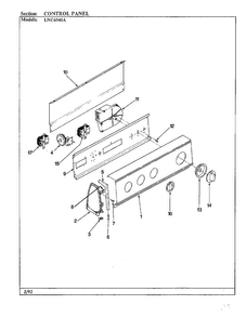 Part Location Diagram of 35-2387 Whirlpool Control Panel