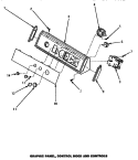 GRAPHIC PANEL, CONTROL HOOD & CONTROLS Diagram and Parts List for AWM373W  Amana Washer