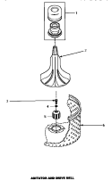 AGITATOR & DRIVE BELL Diagram and Parts List for AWM373W  Amana Washer